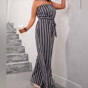 Belted Tube Jumpsuit